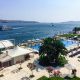 View to Bosphorus from luxury hotel room balcony. Istanbul, Turkey